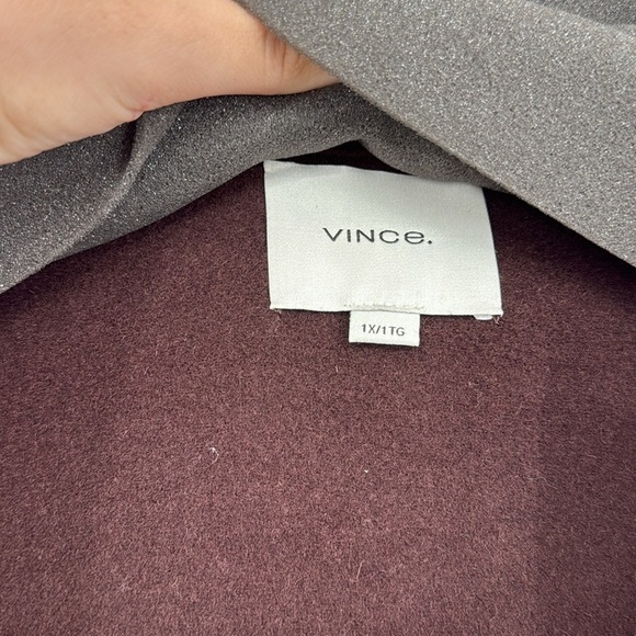 VINCE. Brushed Wool Blended Collared Single Breasted Shirt Coat Sz 1x - Picture 14 of 14